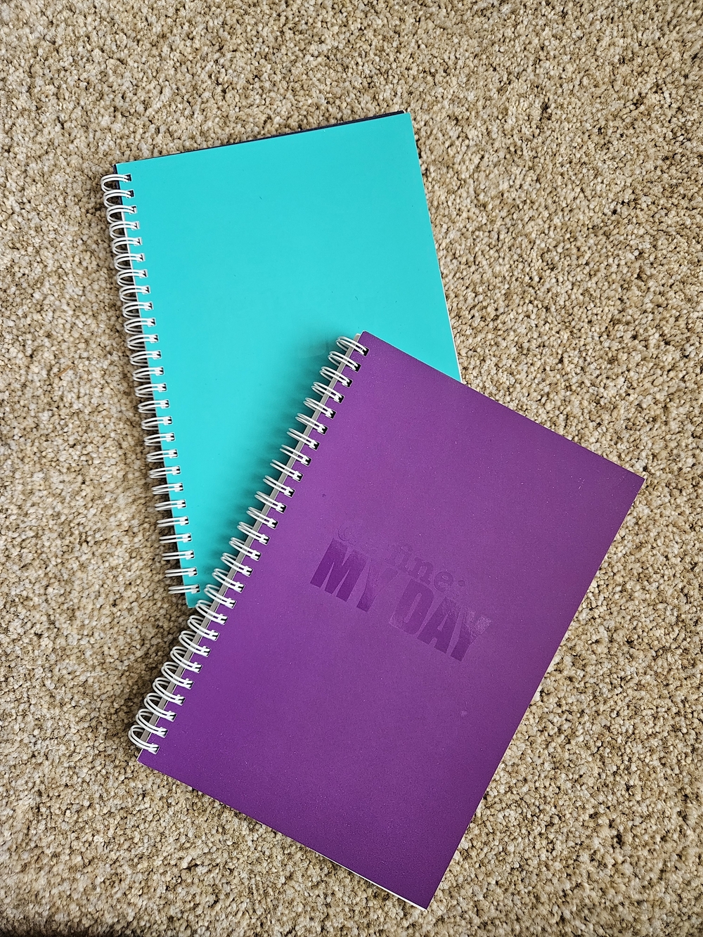 Define My Day Monthly Planners — Teal & Purple Hardcover, Home Office